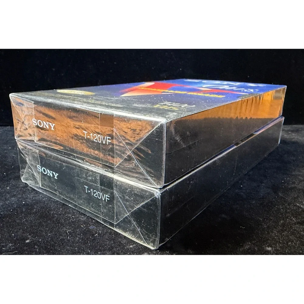 Sony T-120VF, Standard Grade, VHS Blank Media Tapes-6 Hour, Lot of 2 NEW Sealed